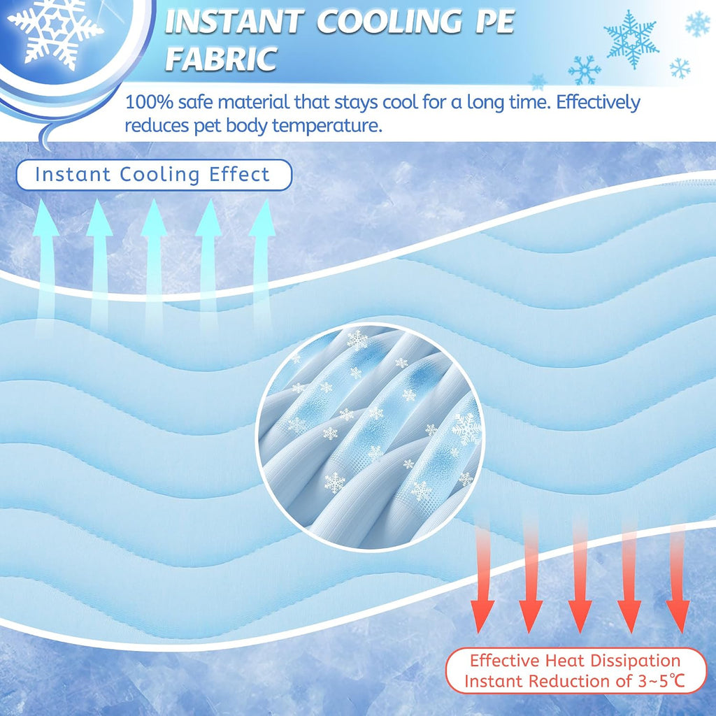 Cooling Mat for Large Dogs, 40"x28" Breathable Self Cooling Crate Mat