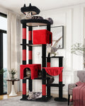 Globlazer Gothic Giant Cat Tree for Indoor Large Cat, 83in, F83, Blood-Goth