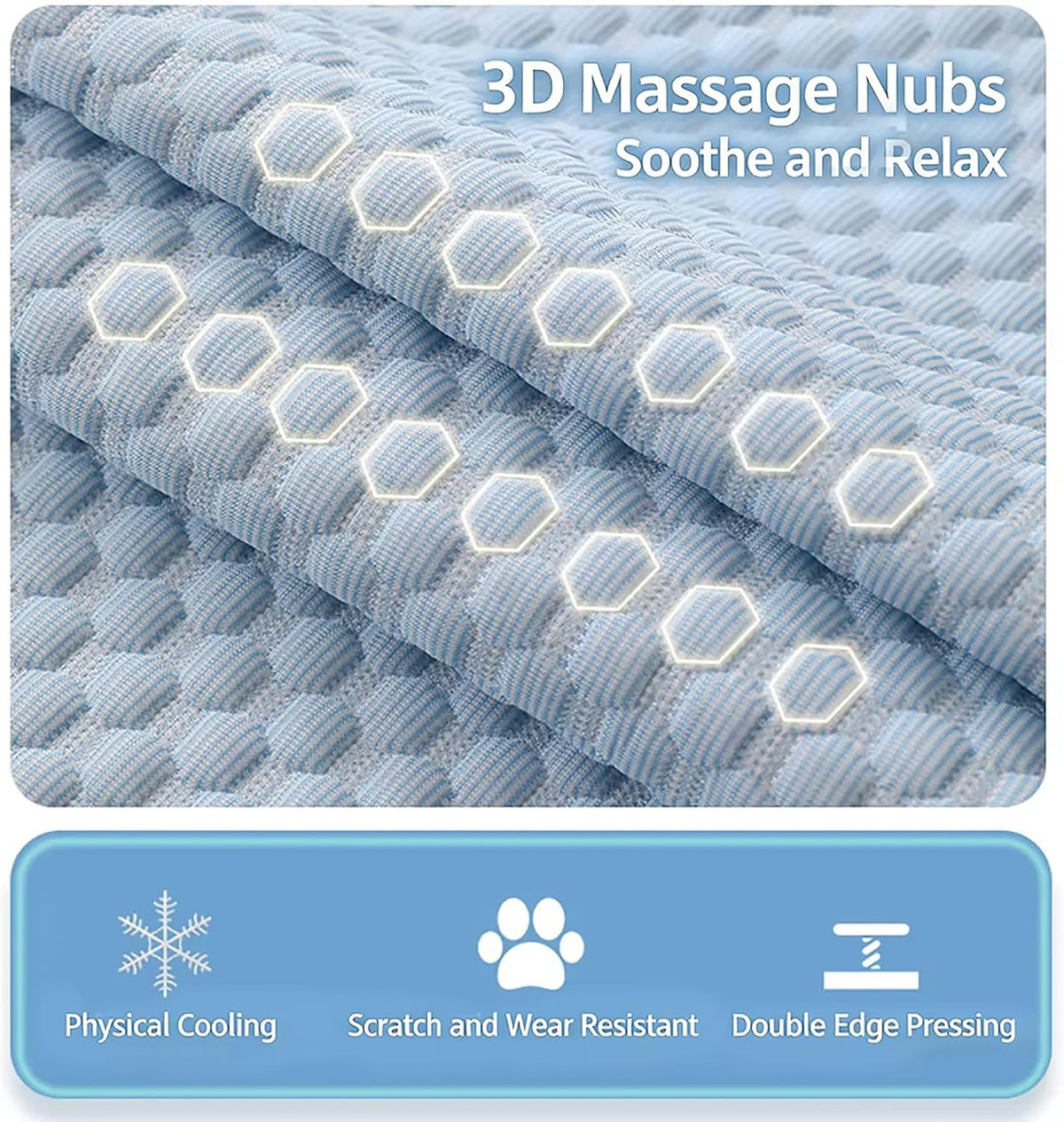 Pet Mat for Dogs Cats, Thin Breathable Crate Pad, Rapid Cooling Pet Mat