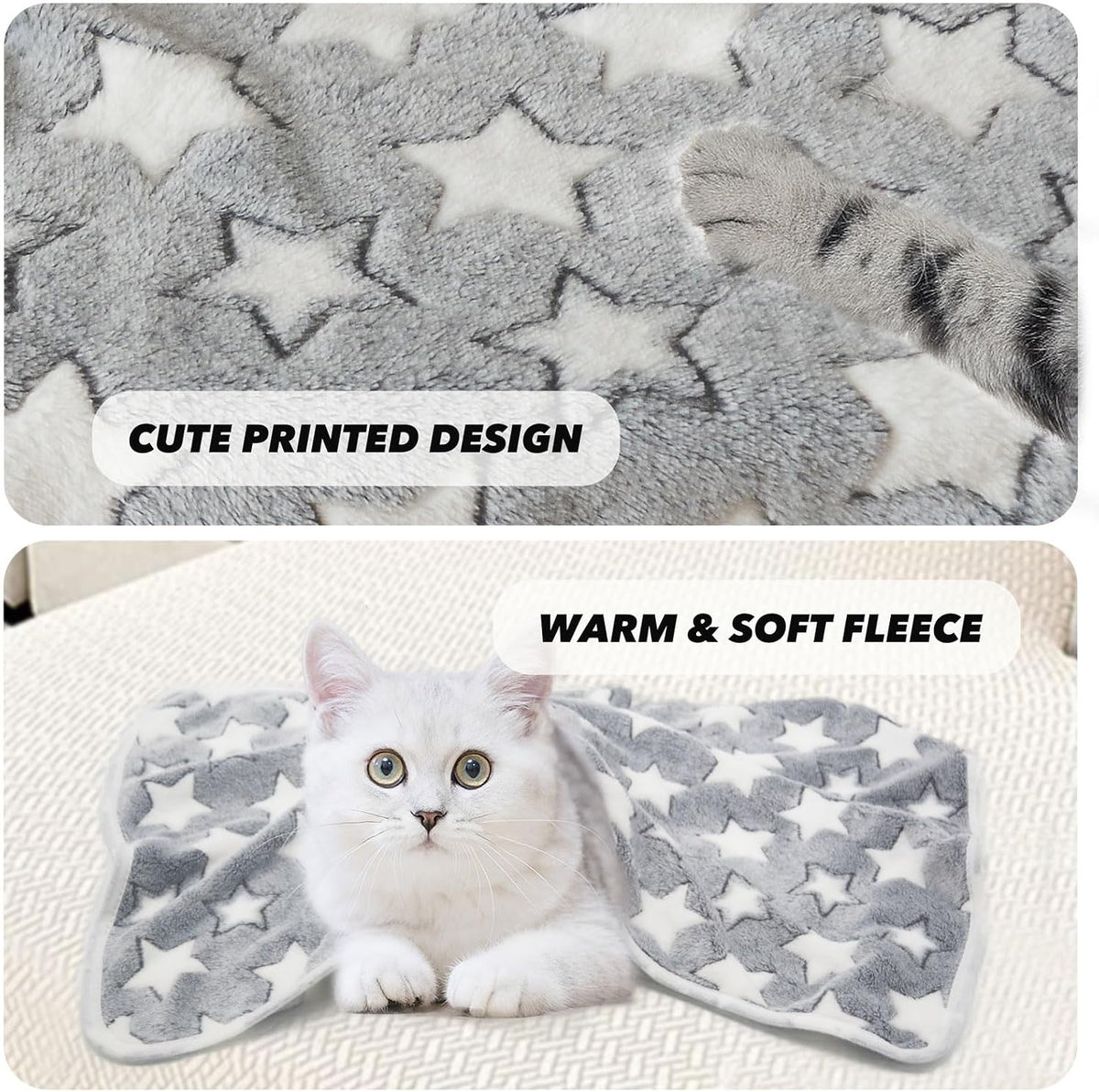 1 Pack 3 Puppy Blanket, Fleece Pet Small Dog Blanket for Puppy Cat, 29"x20"
