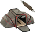 Petsfit 2 Side Expandable Pet Carrier Dog Carrier Cat Carrier for 2 Cats, 19" Lx 12" Wx 12" H, with Soft Cushion, Built-in Safety Rope, Pockets, Fit for Car Travel