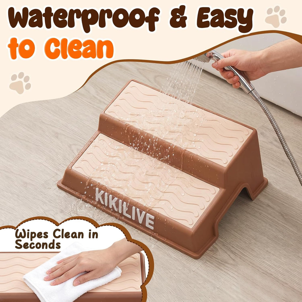 Non-Slip Dog Ramp for Stairs – 2-Step Design, for Small Dogs (6-Pack)