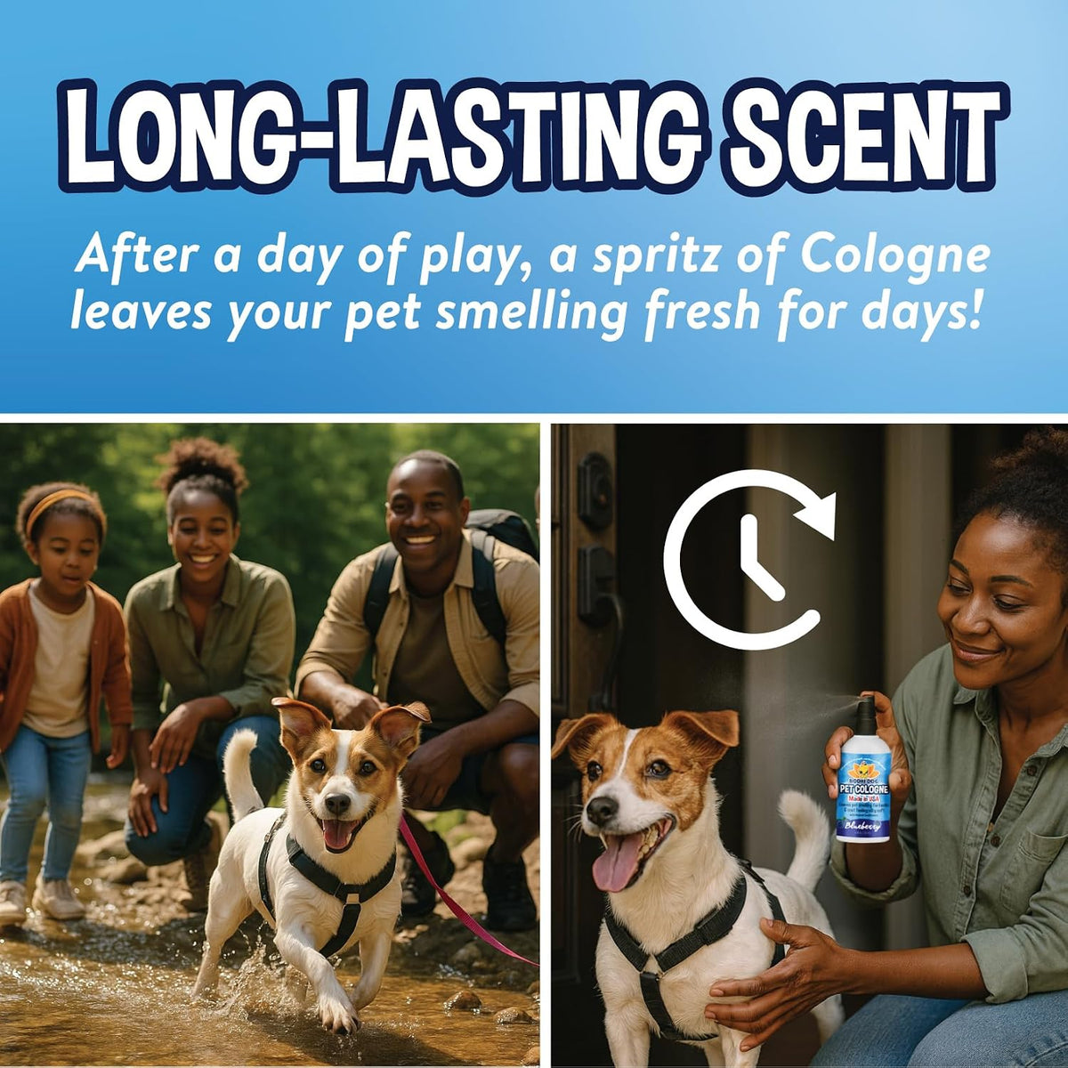 Bodhi Dog Natural Dog Cologne (Blueberry) - Premium Scented Deodorizing Pet Perfume with Conditioner for Dogs & Cats - Keeps Pets Fresh & Clean - Gentle and Safe Formula, Made in USA (4 Fl Oz)