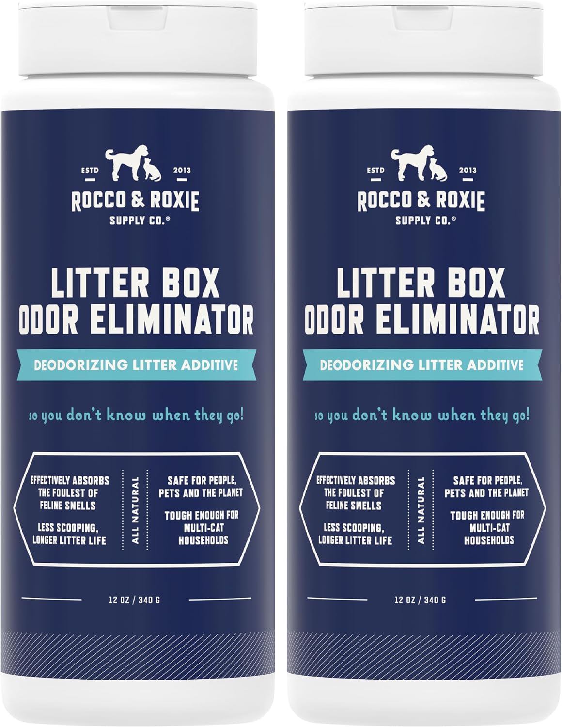 Rocco & Roxie Litter Box Odor Eliminator, 12 oz, 2-Pack