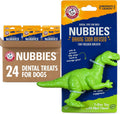 Arm & Hammer Nubbies T-Rex Dog Dental Chew Toy, Mint Flavor, 24-Pack | Nylon construction, baking soda infused, reduces plaque and tartar without brushing, moderate chewers