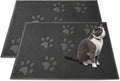 Andalus Large Cat Litter Mat, Pack of 2 - Waterproof, Non-Slip & Easy to Clean Cat Litter Box Mat for Extra Efficient Pet Litter-Trapping, Grey (30” X 18”)