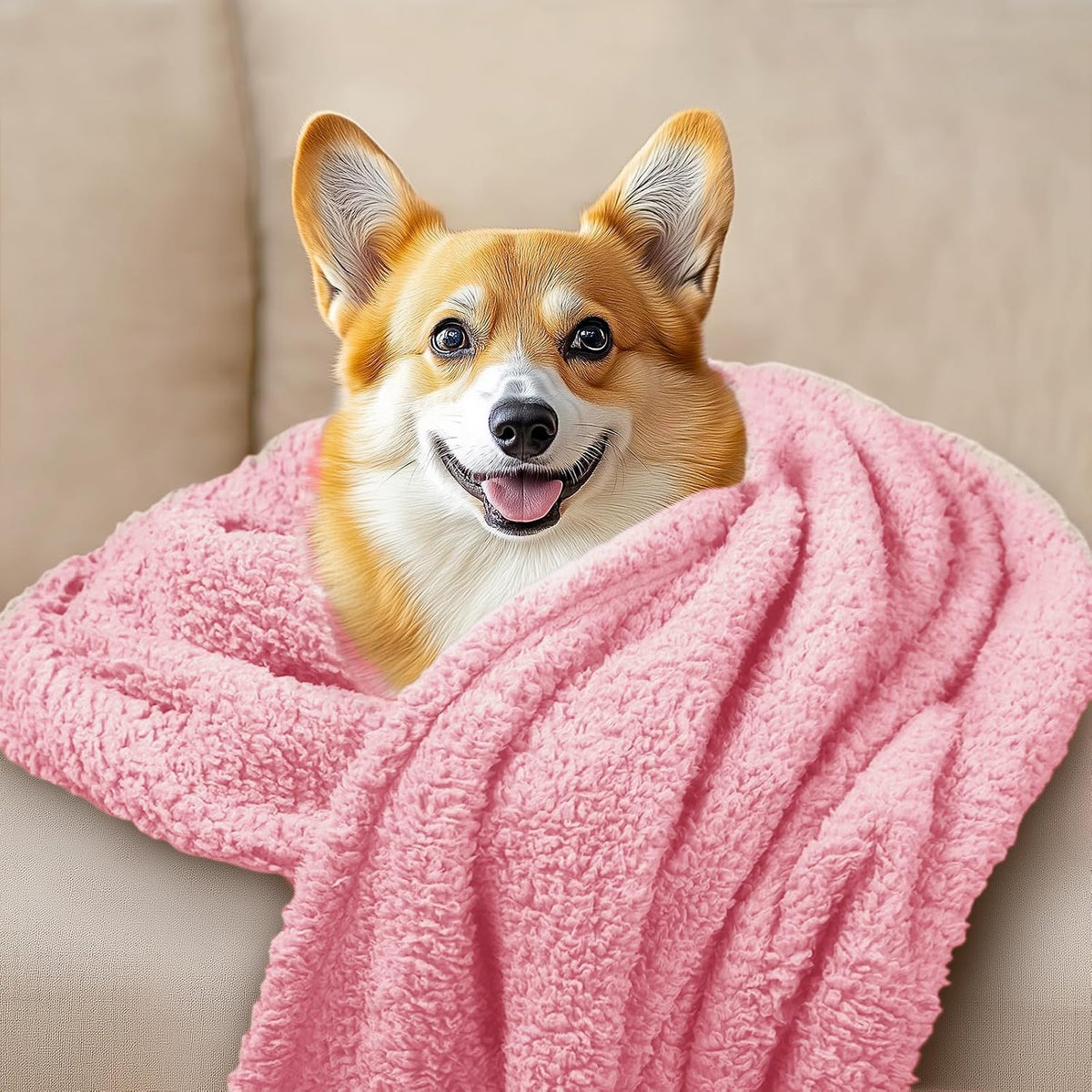 Luciphia 3 Pack Soft Sherpa Fleece Blankets for Dogs Cats Puppies,23"x16"