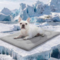 ASENKU Dog Cooling Mat, Portable & Durable Cooling Mat for Dogs, Summer Anti-Slip Breathable Cooling Bed for Small-Medium Dogs up to 35 lbs (French Bulldog, Beagle, Corgi), 32x20 inches, Grey Wave