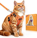 Cat Harness and Leash Set,Escape Proof Kitten Harness,Orange