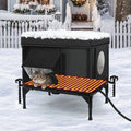 Heated Cat House for Outside, Insulated Outdoor Cat House Shelter(Small)