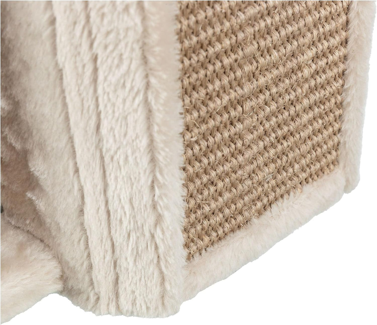 Trixie Wall Mounted Corner Scratching Board with Extra Post – Vertical Sisal Rope Pad for Indoor Cats – Easy-Install Corner Scratch Pad – Beige, 5.9 x 5.9 x 19.7 in