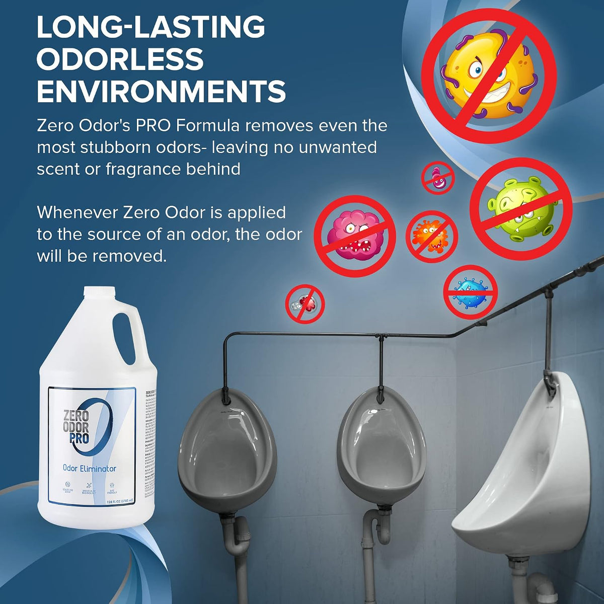 Zero Odor Pro Commercial Strength Odor Eliminator, Room Deodorizer and Air Freshener, Refill, 128 oz (Pack of 2)