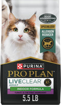 Purina Pro Plan LiveClear Indoor Cat Food, Turkey & Rice, 5.5 lb Bag