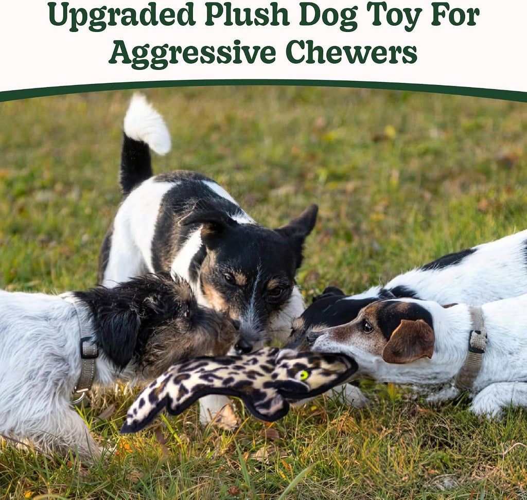 SHARLOVY No Stuffing Dog Toys Crinkle Squeaky, Long Lasting Chews for Aggressive, Durable Plush Dog Puppy Chew Toys for Teething, with 6 Tough Layers for Small Medium Large Breed-3 Pack,Small