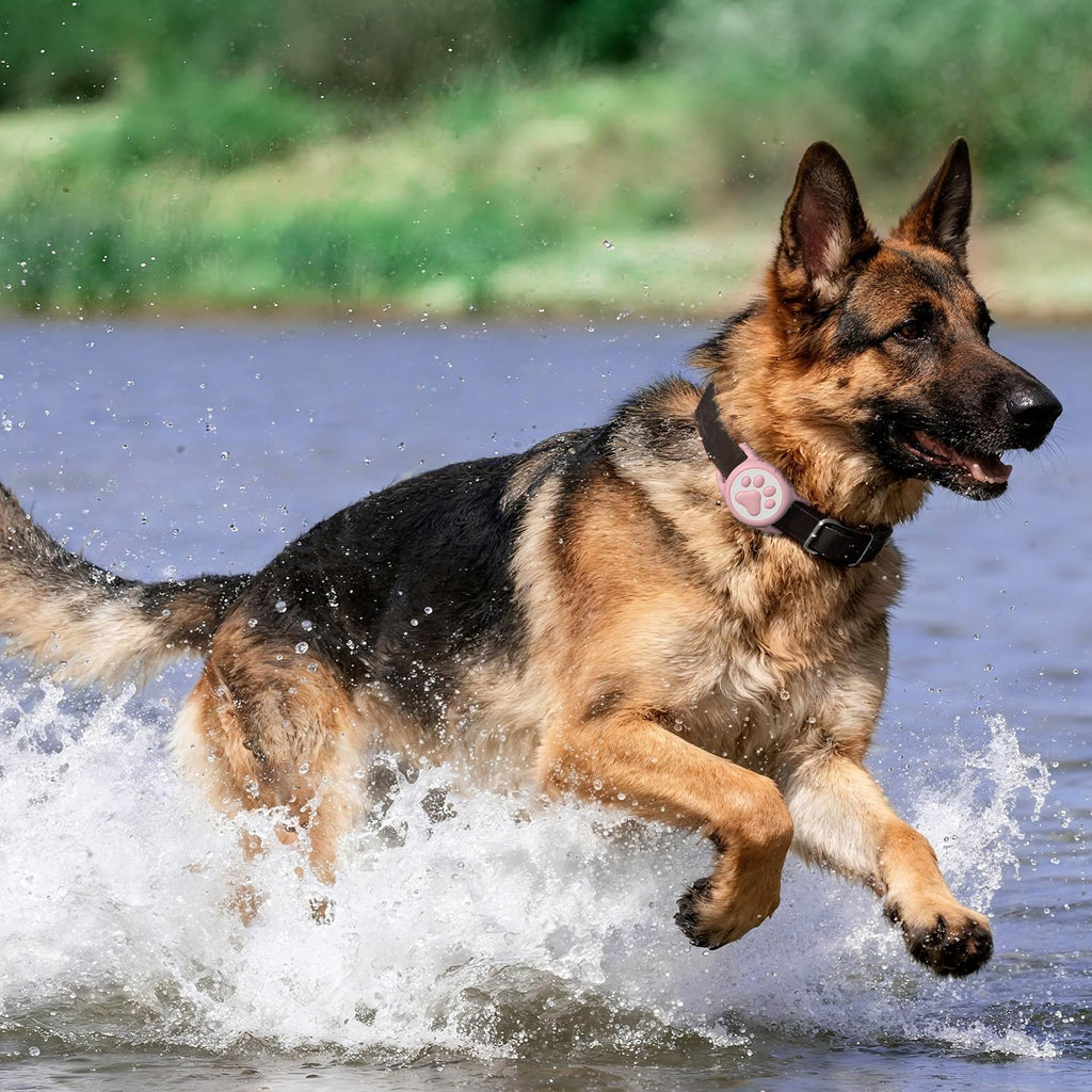 IP68 Waterproof Dog AirTag Holder for Dog Collar, Soft, Stretchy Silicone