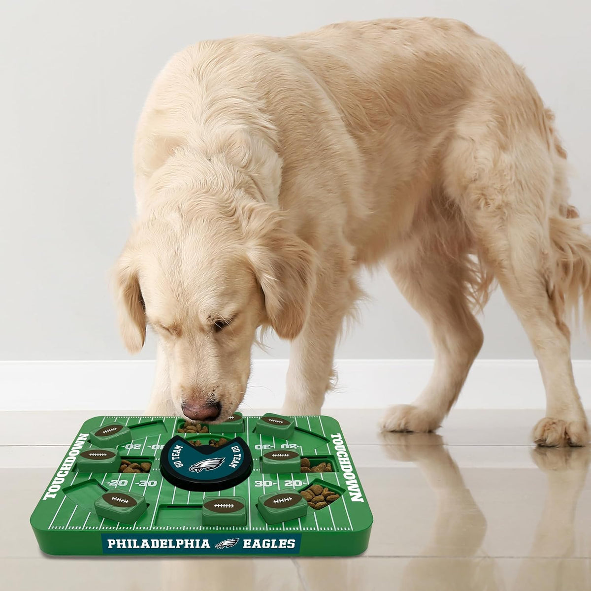 Pets First NFL Philadelphia Eagles Large Puzzle Toy for Dogs, Slow Feeder Board for Pets, New Bigger Size, Interactive Doggie Treat Toy