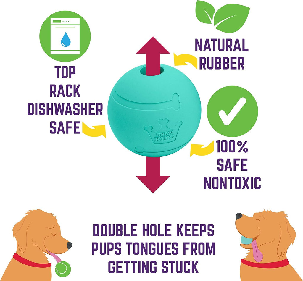 Chew King Premium Throw Stick Dog Toy - Durable Natural Rubber Collection, Fetch and Tug Dog Toy, Pet Treat Toys for Boredom