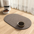 MontVoo Absorbent Dog Food Mat-Dog Mat for Food and Water Bowl | Quick Dry Pet Dish Mat, No Stains & Easy Clean Cat Rug for Messy Drinkers Cat Accessories Pet Supplies, 17"x28", Brown