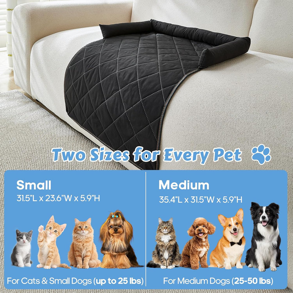 Cooling Dog Bed Mats with Neck & Head Support, 31.5 x 23.62 inch Black