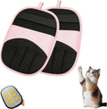Pet Hair Remover Glove, 2 Pack Electrostatic Remover Gloves for Dogs and Cats, Reusable Wash Mitt for Furniture, Car Seats, Clothes, and Laundry, (Pink)