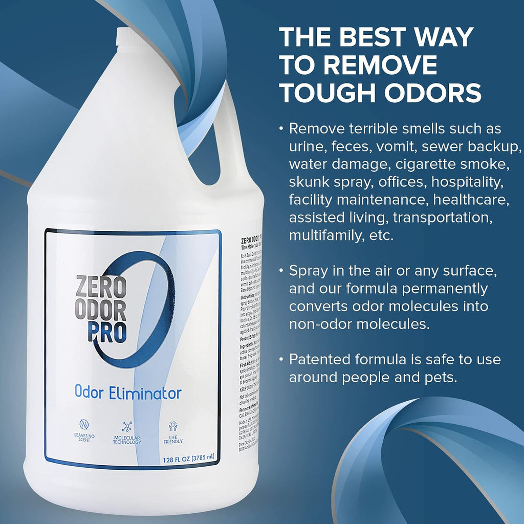 Zero Odor Pro Commercial Strength Odor Eliminator, Room Deodorizer and Air Freshener, Refill, 128 oz (Pack of 2)