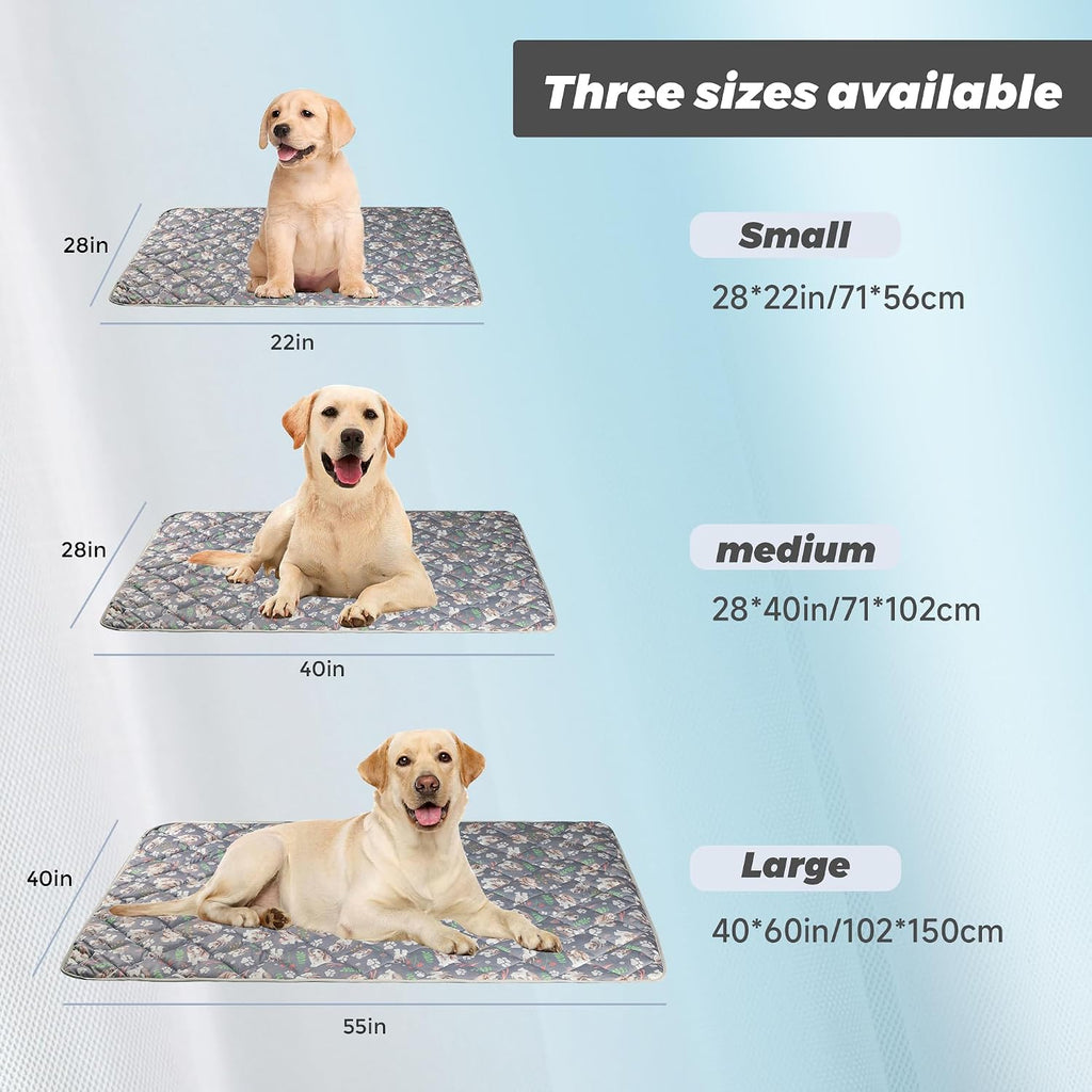 Dog Cooling Mat, Pet Washable Non-Toxic Summer Dogs Cats Cooling Pads Sleeping Kennel Mats Cool Ice Blanket for Indoor & Outdoor Dog Beach Essentials Brown Medium