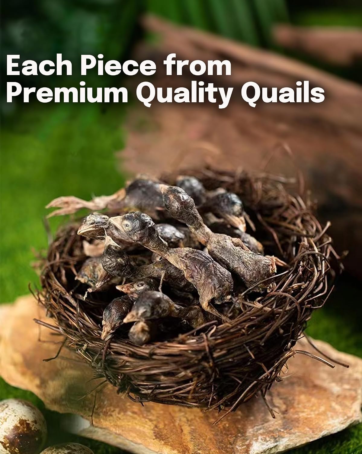 7OZ Freeze Dried Little Quail Treats for Dogs Cats