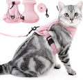 JOHNBOLIN Cat Harness and Leash Set - Escape Proof, Adjustable Breathable Vest Harnesses with Reflective Strips, Easy Control & Secure Walking for Small Medium Large Cats Kitten Collar (Pink, Medium)