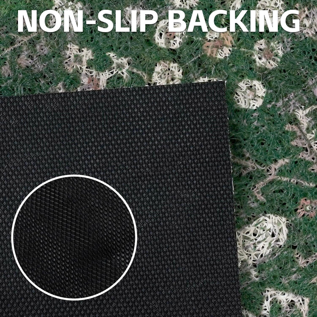 Cat Litter Mat Litter Trapping Mat, 33"x22" Waterproof Urine Proof Litter Box Mat Catcher Mat Non-Slip Washable for Kitty Kitten, Green