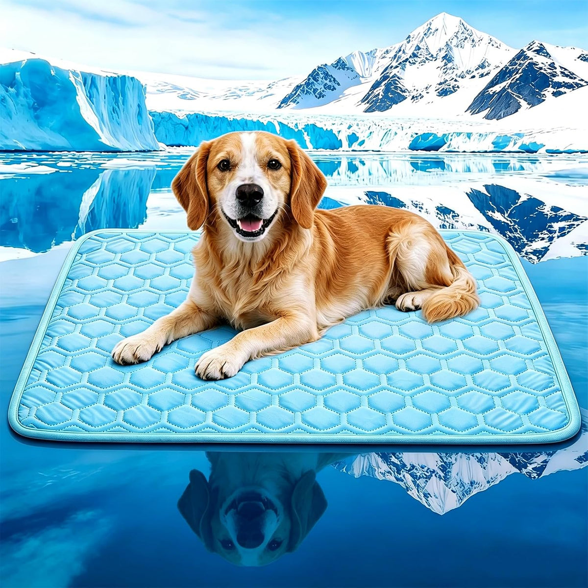 Arc-Chill Dog Cooling Mat, Non-Slip Washable Portable Cool Pad