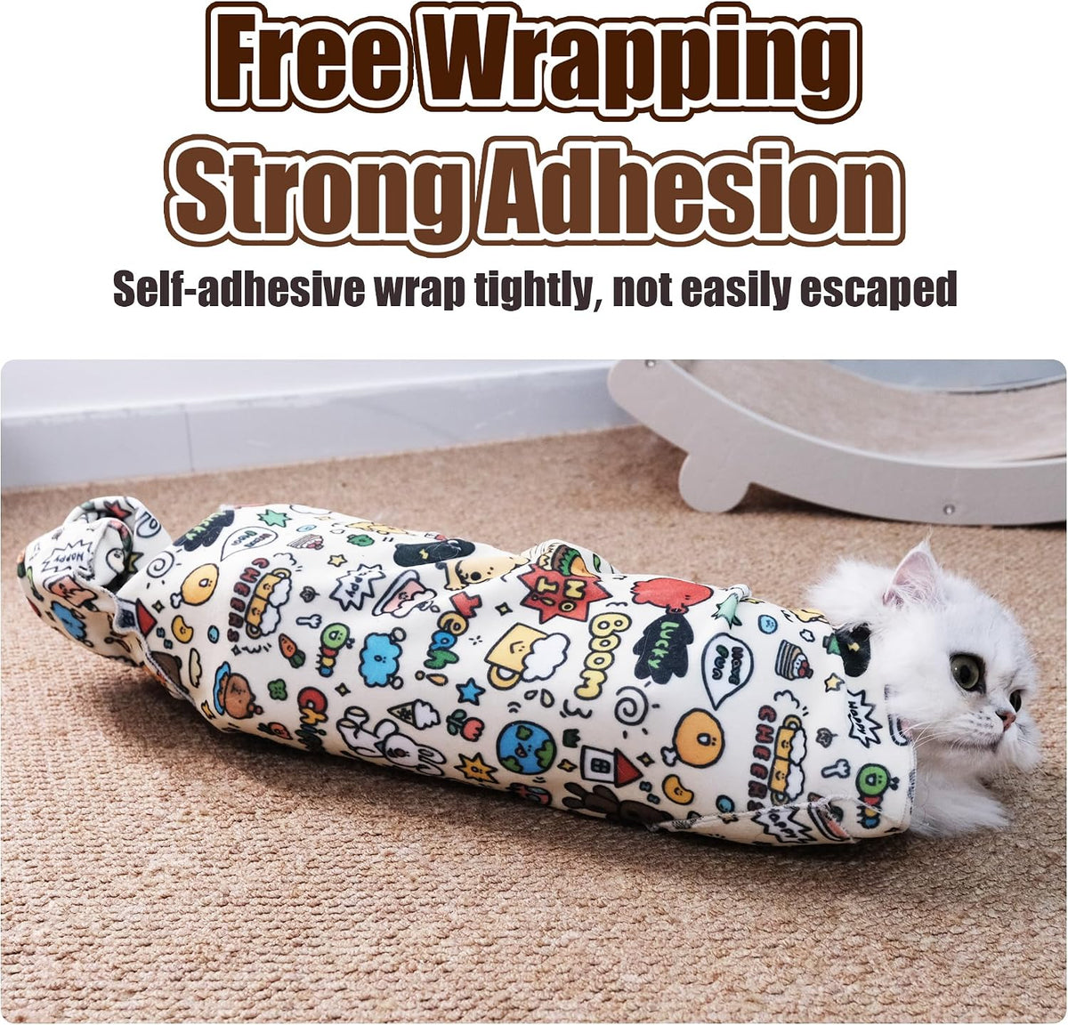 27.6" Cat Grooming Wrap Cat Wrap for Cutting Nails L(Within 15lbs)