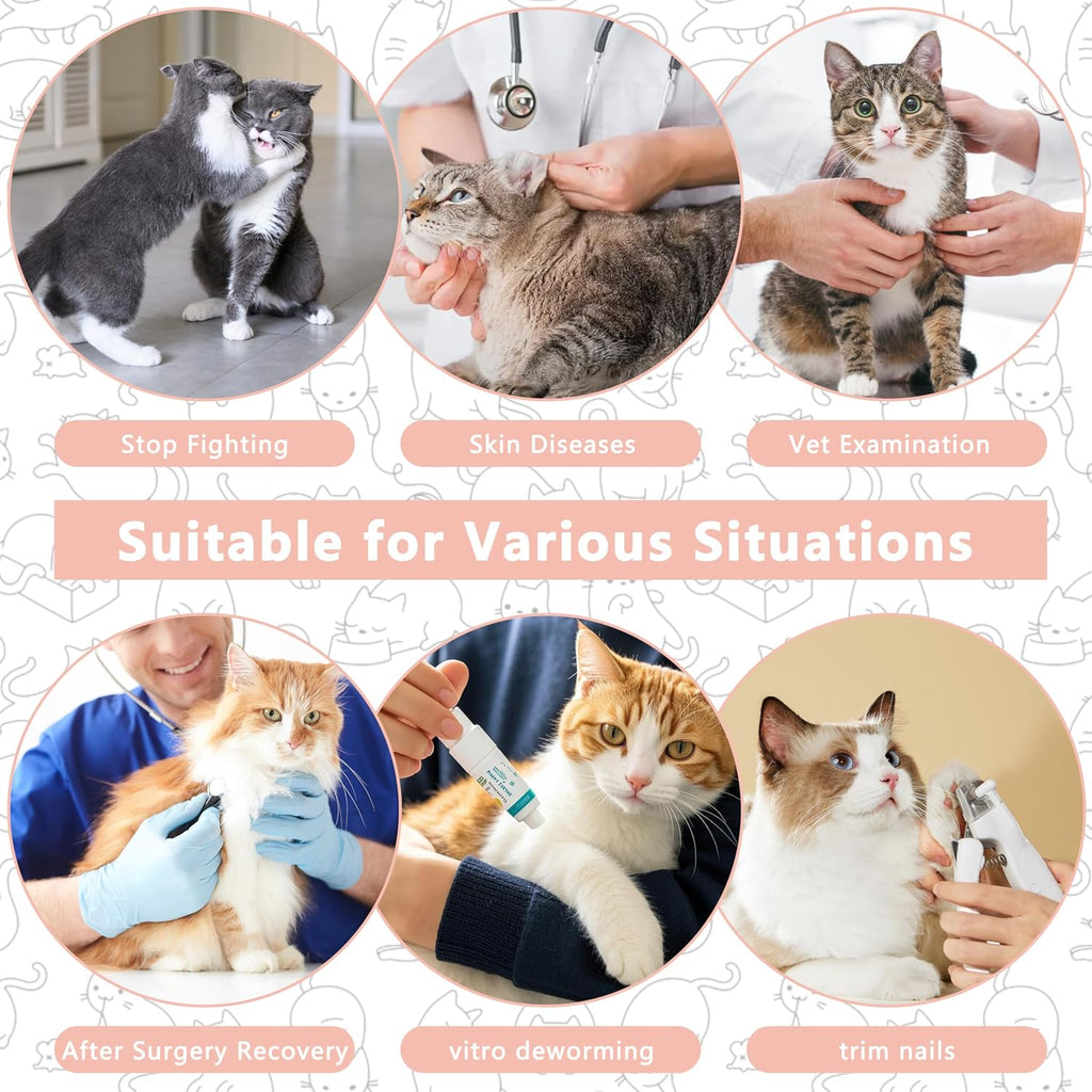Soft Cat Cone Collar After Surgery,Cat Recovery Collar,Pink, Medium