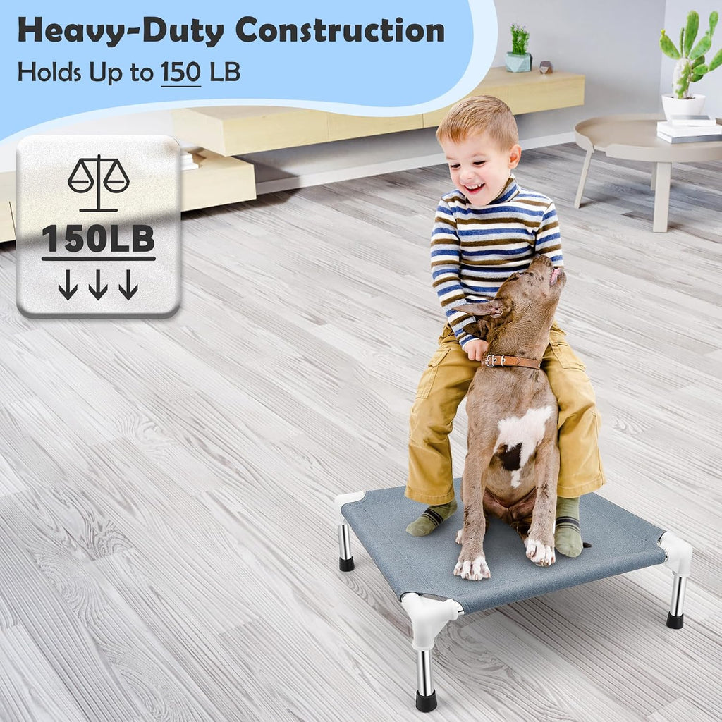 Elevated Dog Bed for Small Dogs, Dog Cooling mat Cot, Raised Dog Bed
