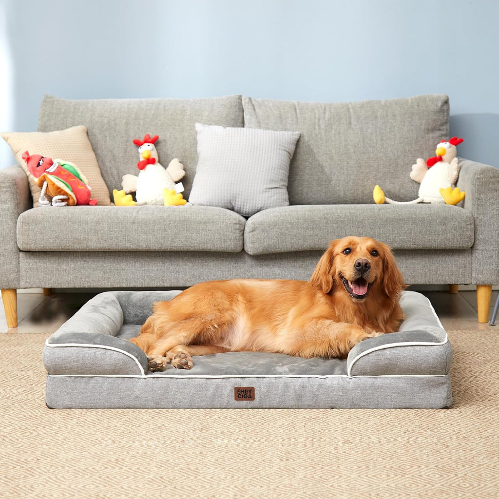 EHEYCIGA Orthopedic XXL Dog Bed, Waterproof Washable XL Big Pet Bed 52"