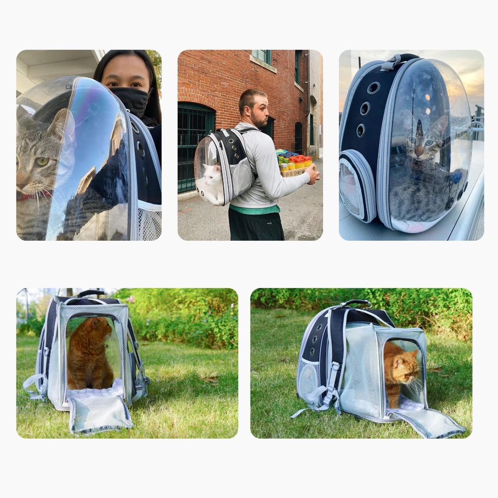 Lollimeow Expandable Bubble Cat Carrier Backpack, Supports up to 14 lbs