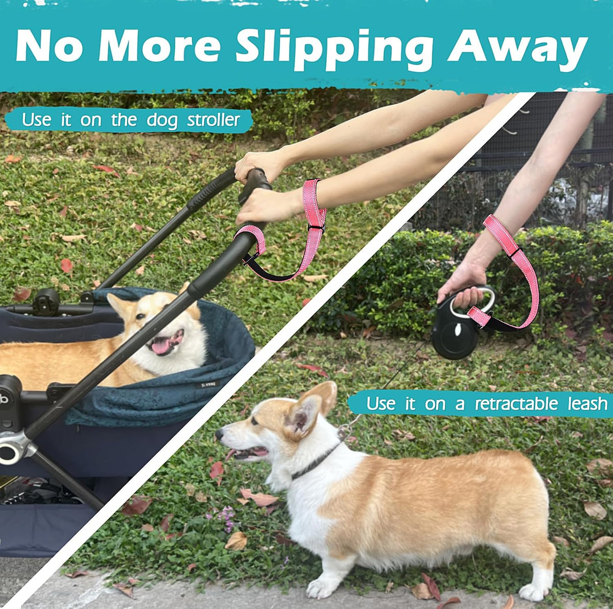 PetBonus Dog Leash Wrist Strap with Lockable Clip for Dog Retractable Leash
