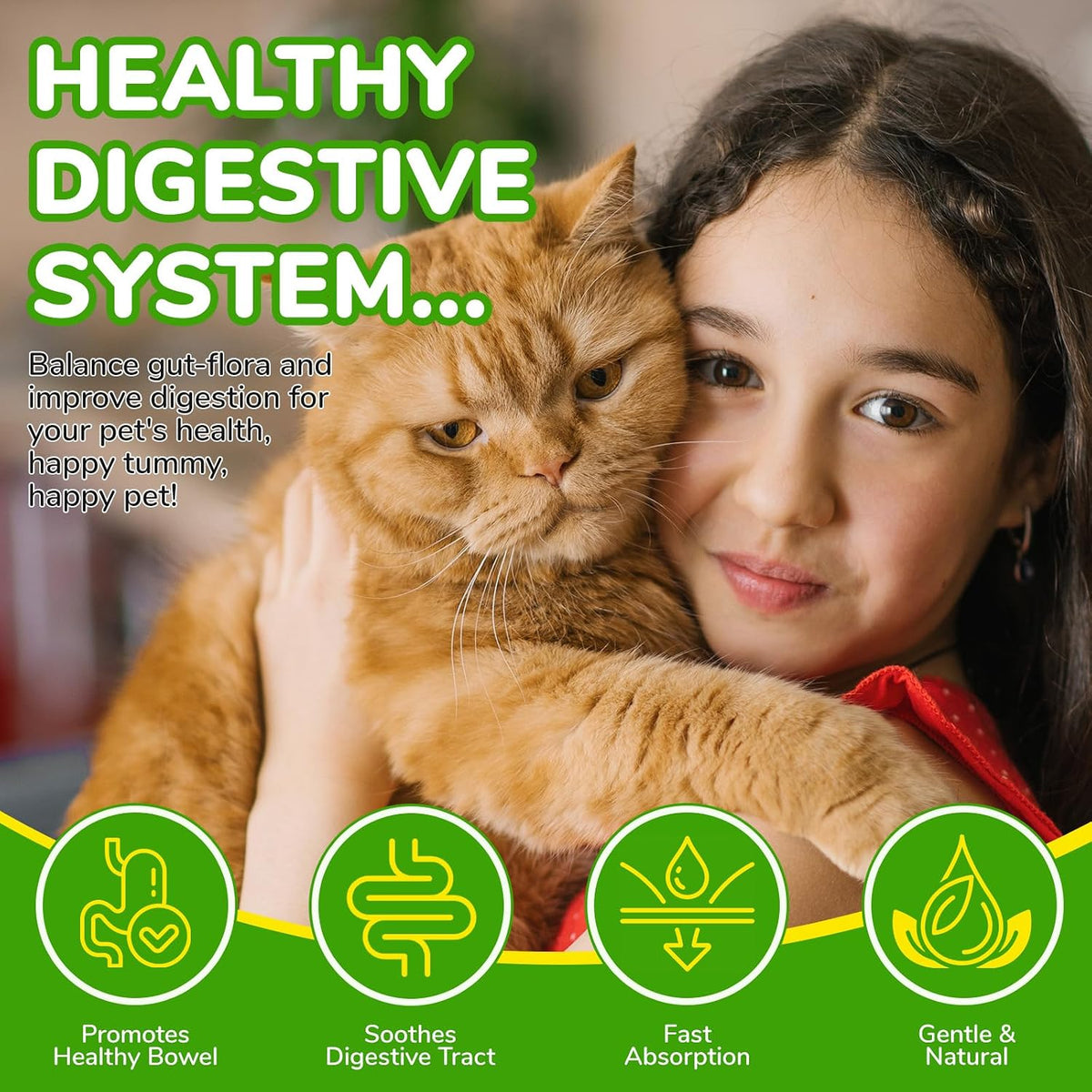Cat Constipation Relief, 100% Natural Cat Laxative, Liquid Stool Softener for Cats with 6 Probiotics, Promotes Digestive & Gut Health, Roast Chicken Flavor, 2 fl oz