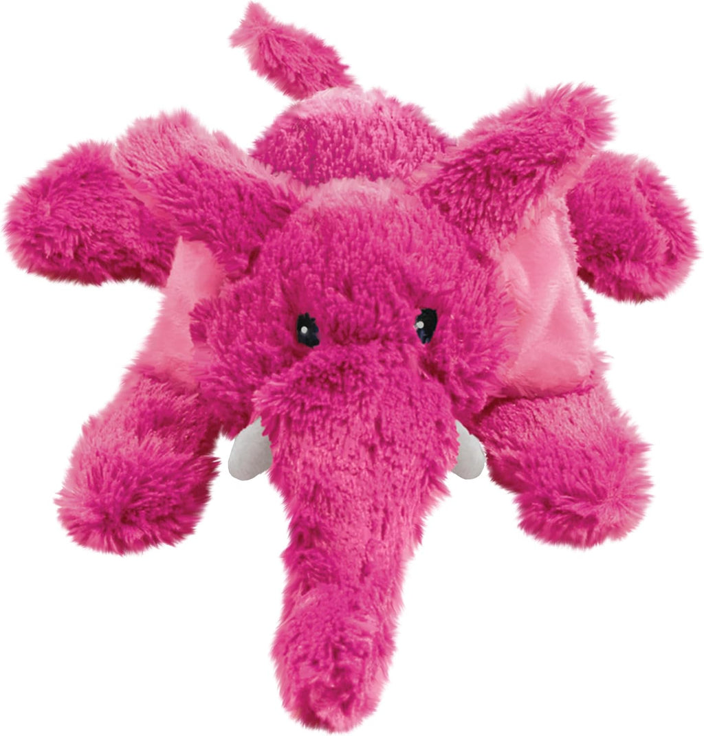 KONG Cozie Plush Dog Toy with Squeaker (Elmer the Elephant, Medium)