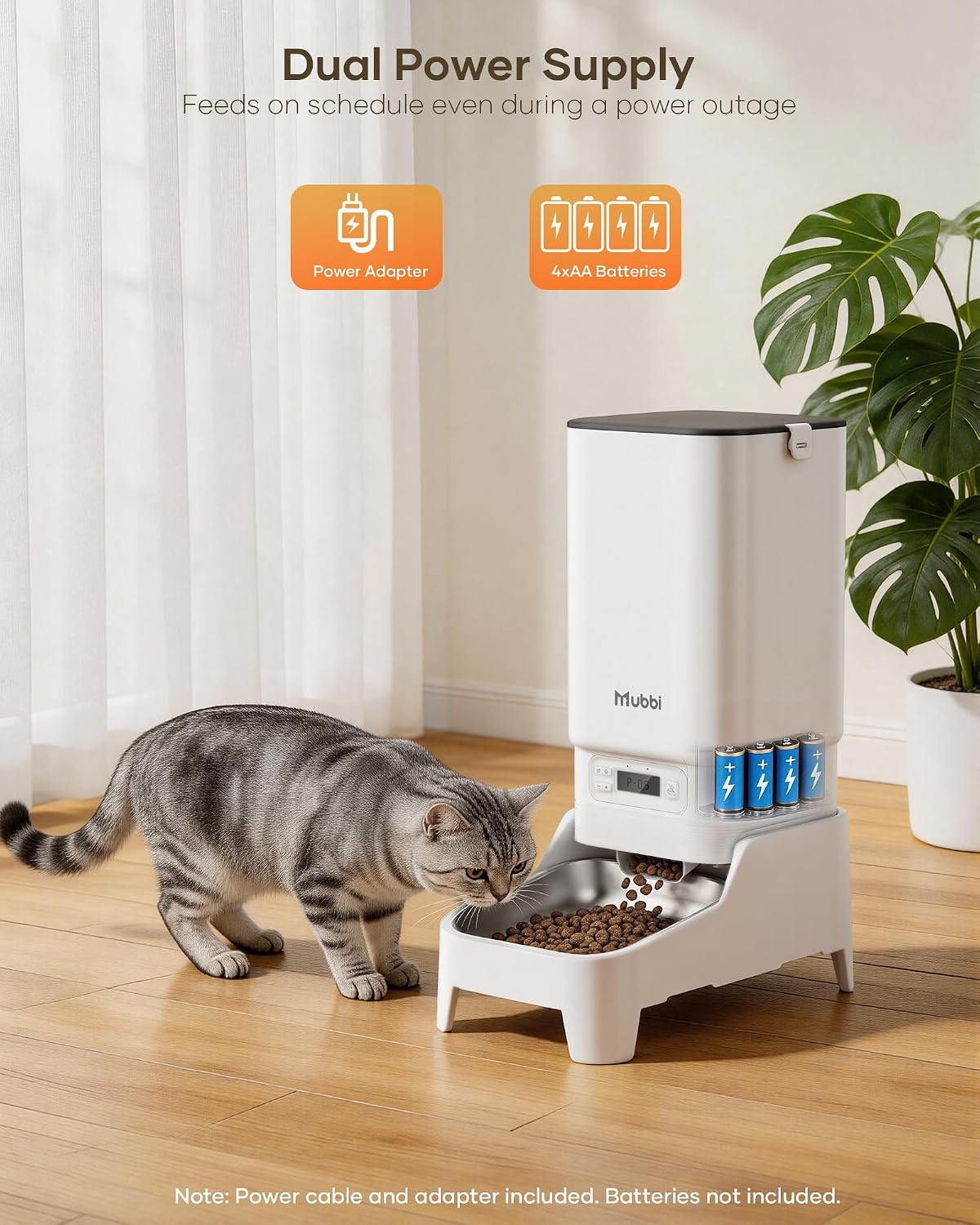 Automatic Cat Feeder with Camera - 7L/29 Cups Auto Dog Feeder with Large Food Tray & 1080P Night Vision, Elevated Bowl, 2-Way Audio, 10s Voice Recording, 5G WiFi Timed Cat Food Dispenser, 1-15 Meals