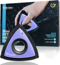 Analan Mini Pet Hair Remover for Car Detailing Dog Hair Tool Brush(Purple) | Deep Cleaning, Reusable Rubber, Gentle on Fabrics, Triangle Design For Car Interiors, Couch, Rugs, Carpet, Mats & Furniture