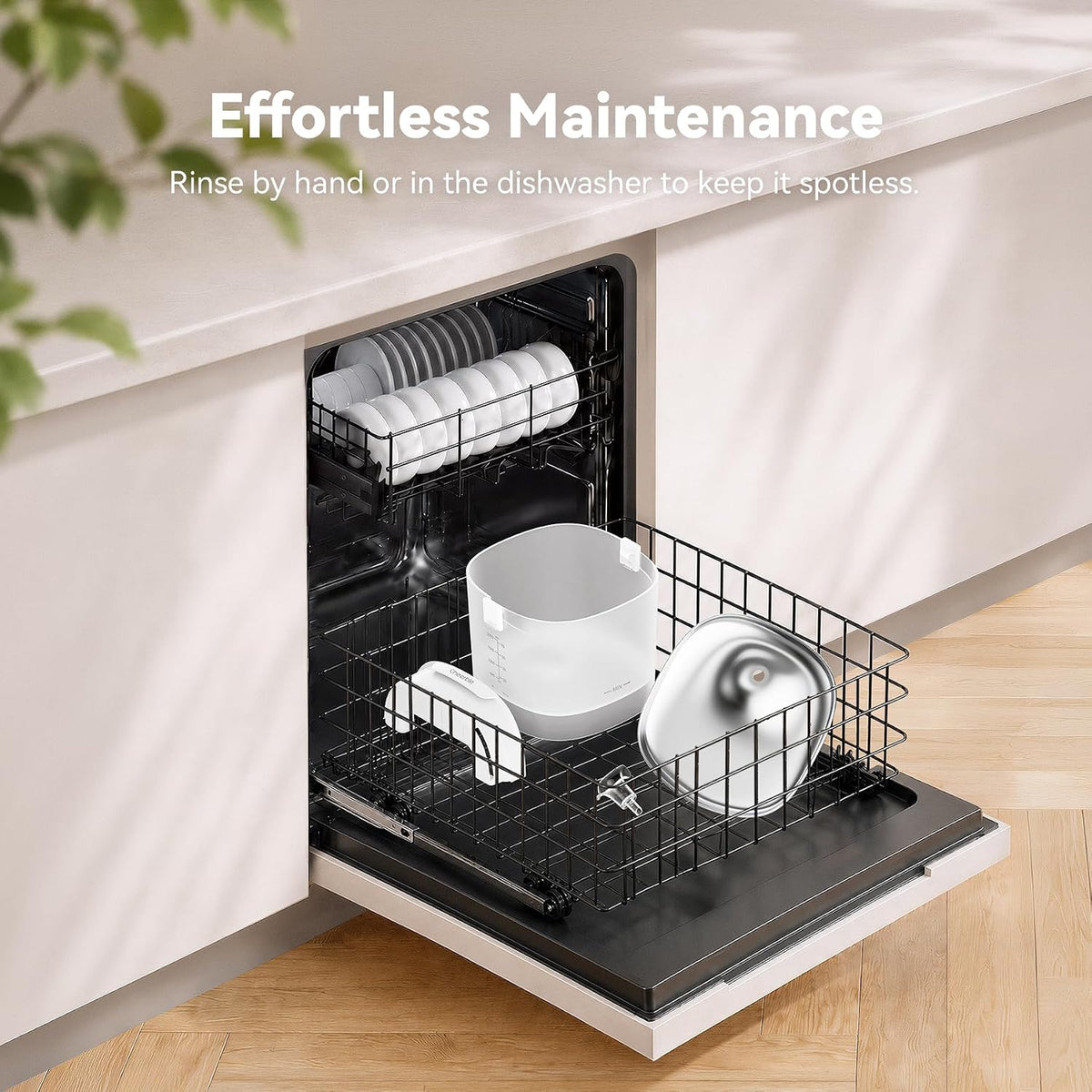 Cheerble Elfin E1S Pumpless Cat Water Fountain, 2L/67oz, 304 Food-Grade Stainless Steel Tray, 3-Layer Filter, BPA-Free Automatic Pet Water Dispenser for Indoor Cats