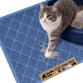 GORILLA GRIP Cat Litter Mat, Coiled Mesh Trapping Mats, 24x17 Navy