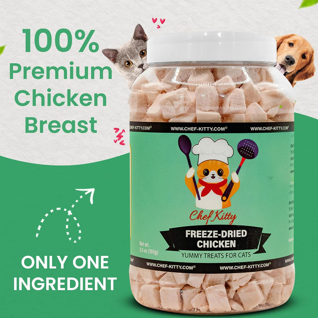 Freeze Dried Chicken Cat & Dog Treats, Single Ingredient, 7.7oz