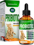 Cat Probiotic Helps with Colic, Upset Stomach, Diarrhea, Gas, and Bloating – Advanced Prebiotics & Probiotics for Cats Digestive Support – Enriched with Chicken Flavor – 2 Oz