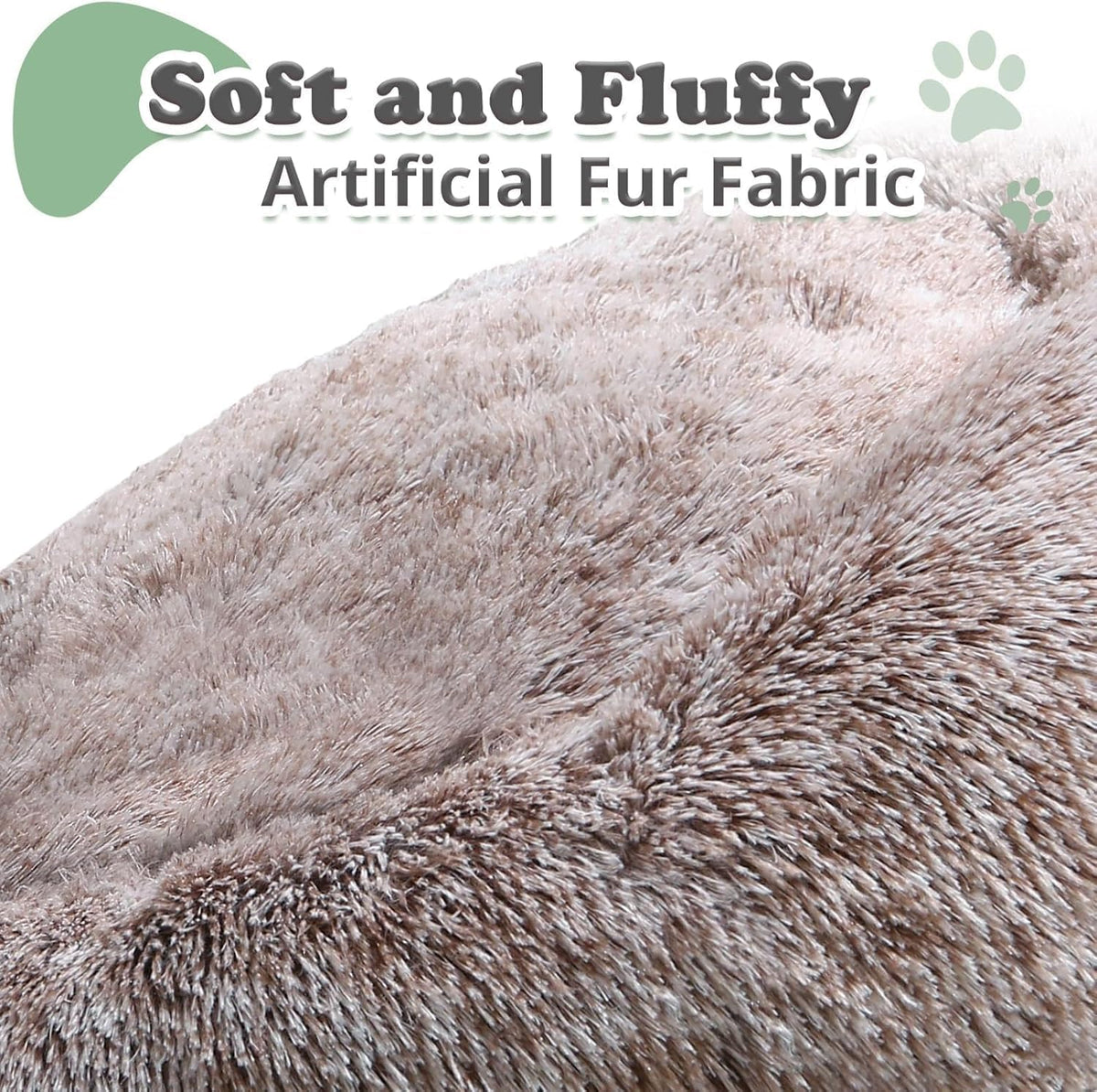 JOLLYVOGUE Dog Bed, Calming Anti-Anxiety Large Dog Bed, Fluffy Donut Cushion for Medium and Large Pets (27")