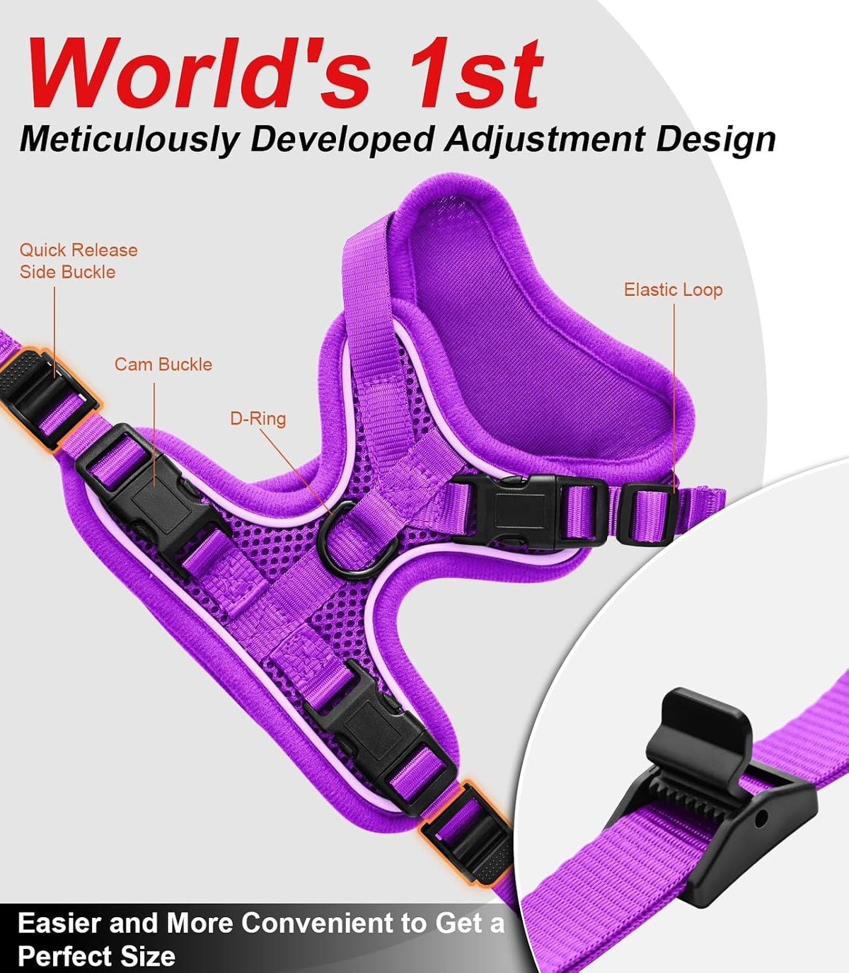 Cat Harness and Leash for Walking Escape Proof Soft Adjustable Cat Leash