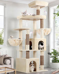 Globlazer Sturdy Cat Tree for Indoor Cats 20 lbs, S68, Beige