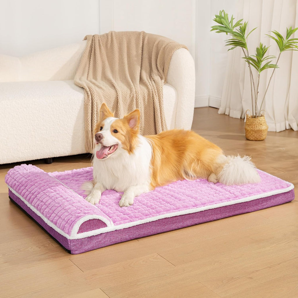 Orthopedic Large Dog Bed Pillow Pet Sofa Bed 36''X24'' Lilac