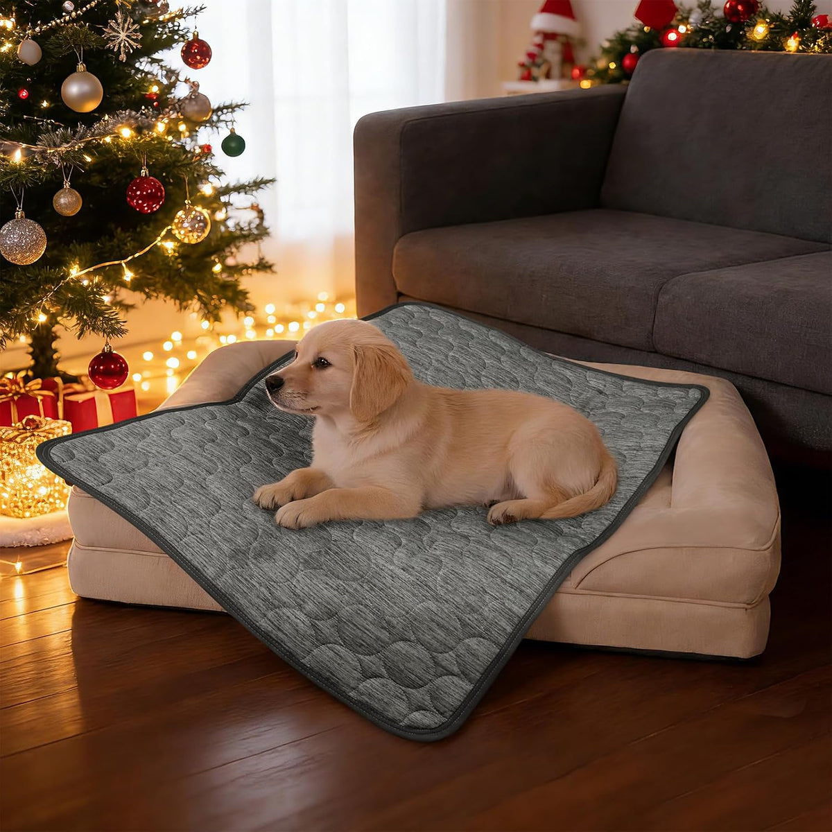 Dog Cooling Mat,40''x28'' Pet Cooling Mat for Floor, Breathable Gel-Free