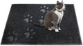 Andalus Large Cat Litter Mat, Pack of 1 - Waterproof, Non-Slip & Easy to Clean Cat Litter Box Mat for Extra Efficient Pet Litter-Trapping, Black (30” X 18”)